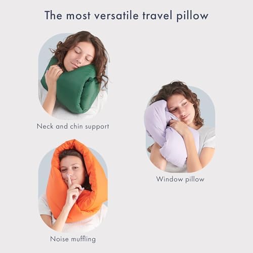 Huzi Infinity Pillow - Travel Neck Pillow - Versatile Soft 360 Support Scarf - Machine Washable - Home Travel Flight Road Trips (Purple) - Image 4