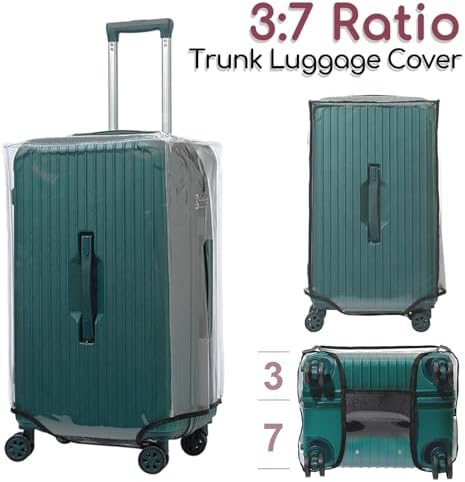 32 Inch Trunk Luggage Cover, Transparent PVC Suitacse Cover, Travel Waterproof Clear Luggage Protector Suitcase Cover - Image 2