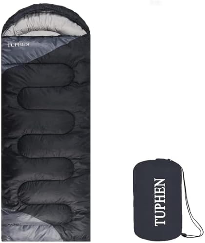 tuphen Sleeping Bag - 3-4 Seasons Camping Sleeping Bags for Adults for Hiking, Backpacking, Cold Weather & Warm Lightweight Travel Gear
