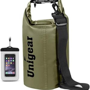 Unigear Waterproof Bags/Waterproof Bags/Dry Bag (2L/5L/10L/20L/30L/40L) for Outdoor Activities and Water Sports, Camping, Boating, Kayaking, Fishing with Waterproof Phone Pouch