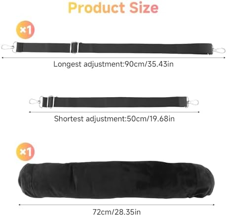 Stuffable Travel Pillow, Fillable Neck Pillow for Travel with Adjustable Straps, Portable Soft Airplane Pillows Stuffable with Clothes for Essentials Extra Luggage, Travel Essentials (Black) - Image 2