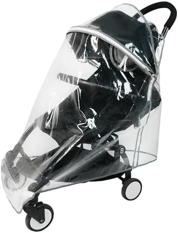 HighEnd Thicking EVA RainCover for Compact Foldable Stroller,Fit BBZYOYO Perfectly,Weather Shield with Waterproof Zipper Opening,Reflective Safety Edging & Full Coverage Design,Ideal for Urban Travel. - Image 4