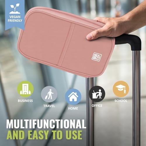 BOACAY Family Passport Holder, RFID Travel Wallet for Women & Men, Document Organiser, Holiday Essentials & Waterproof Cover for Tickets, Money, Cards - Image 6