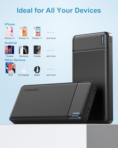 AsperX Power Bank [2 Pack]15000mAh Charging Banks USB-C Input and Output PowerBanks,5V/3A Fast Charging Phone Battery Pack Portable Charger for Heated Vest & Travel Camping,Hiking,Holiday & Business - Image 5