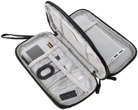 Electronics Accessories Organiser Bag, Waterproof Travel Cable Storage Case, Travel Gadget Bag, Compact Gadget Pouch for Chargers Cords Hard Drives Earphones, Holiday Essentials for Men Women