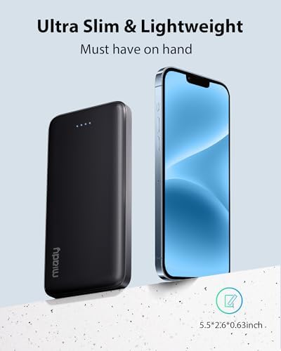 【2 Pack】Miady 10000mAh Power Bank, 22.5W Fast Charging Portable Charger USB C In&Output High-Speed Battery Pack Compatible with iPhone 17/16/15,Galaxy S25/S24, Android, iPad - Image 5