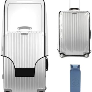 Suitcase Cover Protectors, Clear PVC Suitcase Covers with Luggage Tags, Waterproof DustProof Travel Luggage Protector Cover for Wheeled Trolley Case Baggage Business Trip Daily Using (28in)
