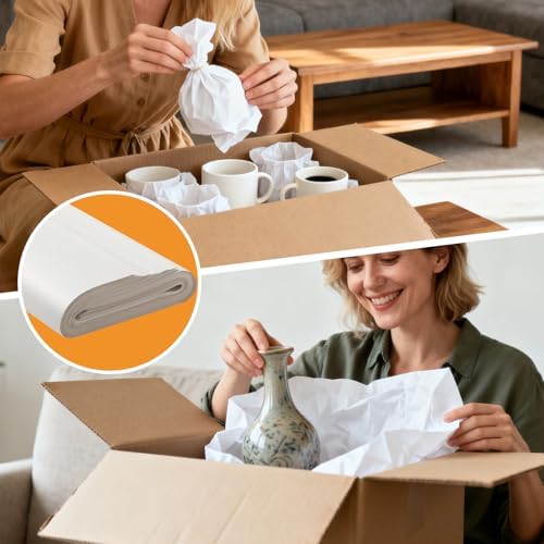 Newsprint Packing Paper Sheets for Moving | 100 Sheets | 27.6" x 15" | Moving & Shipping Supplies | Wrapping & Protecting Fragile Items | Newspaper Paper - Image 4