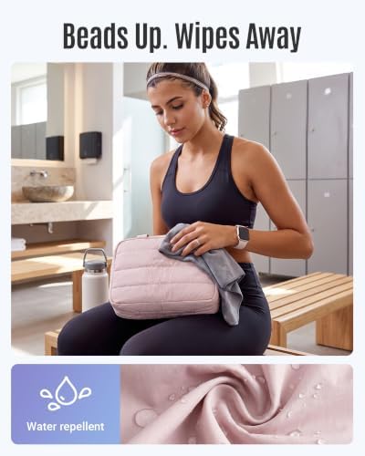 LIGHT FLIGHT Hanging Toiletry Bag for Women, Travel Wash Bag | Full-size Toiletries, Cosmetic & Skincare Storage, Travel Accessories, Utral Lightweight, Baby Pink - Image 4