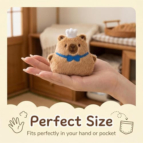 Comforso 8 PCS Mini Capybara Plush Toy Set,Soft & Cuddly Emotional Support Plush Toys,Capybara Keychains & Backpack Charms,Ideal as Birthday Gifts,Party Favors & Classroom Rewards for Kids - Image 3