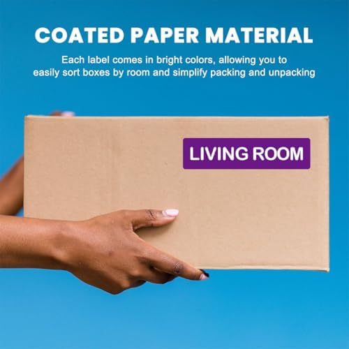 210 Pcs Moving Labels, 14 Colors Color Coded Stickers, Fragile Sticker, Packing Labels for Moving Boxes House Essentials (25x101mm) - Image 3