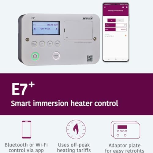 Secure E7+ Smart Immersion Heater Timer Control Bluetooth Replacement for Horstmann Electronic 7 Economy 7 Quartz - Image 2