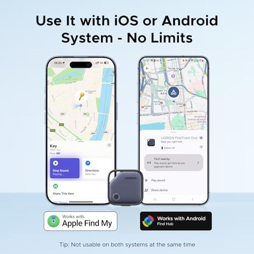 UGREEN FineTrack Duo (4 Pack) for iOS & Android, USB-C Rechargeable Tracker Compatible with Apple Find My and Google Find Hub, Keys Finder and Item Locator for Wallet, Backpack, Luggage and More - Image 8