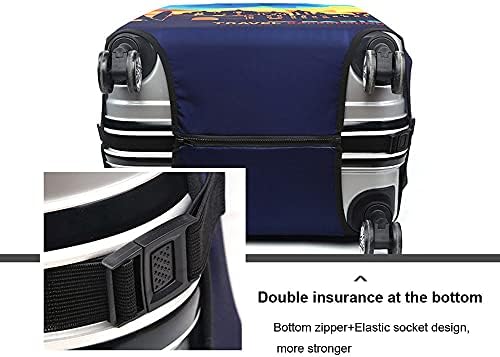 MosaiRudo Thicker Luggage Cover Elastic Suitcase Cover Protector Fits 18-32 Inch Suitcase Travel Accessories (Map, S) - Image 6