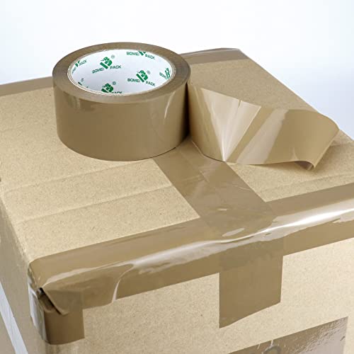 BOMEI PACK 3 Rolls No Bubble Brown Secure Sticky Packing Tape with 1 Dispenser,Heavy Duty Sealing Tape for Moving Boxes Sealing,48mic x 48mm x 66m - Image 9
