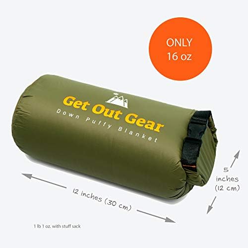 Get Out Gear Down Camping Blanket - Outdoor Lightweight Packable 650 Fill Power Down Blanket Compact Waterproof and Warm Backpacking Quilt for Camping Hiking Travel Hammock - Image 5
