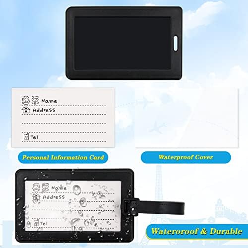 6Pcs Luggage Tag, Luggage Labels Travel Suitcase Luggage Tags Business Card Holder/ Travel ID Bag Tag - Image 5