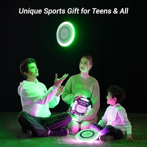 TOSY Flying Disc - 16 Million Colors RGB LEDs, Extremely Bright, Smart Modes, Camping Essentials for Teens/Kids/Adults/Men/Boys/Girls, Auto Light Up, Rechargeable, Waterproof, 175g - Image 6