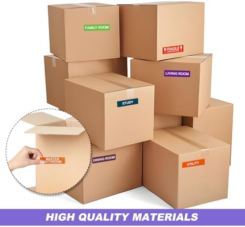 Packing Labels for Moving House 280pcs Colour Coded Stickers Home Moving Labels Fragile Sticker for Move Boxes House Essentials - Image 7