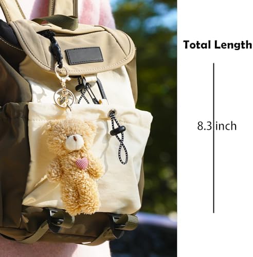 Cute Keychain Kawaii Boba Liquid Bear Keychain Cat Key Chain Backpack Charm Women Men Girl Boy Kid Teens Daughter - Image 2