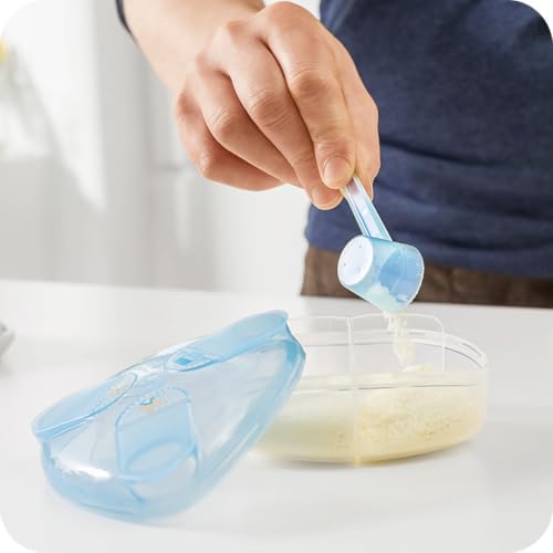 MAM Formula Dispenser | Stores 40g Per Serving and Holds 3 Servings | Spill-Free Snap Cover for Easy Opening | Baby Accessories | White (Various Designs) - Image 6