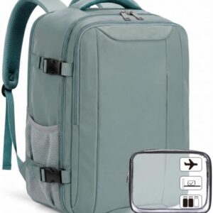 Xkdoai for Ryanair Cabin Bags 40x30x20, Travel Backpack with TSA Approved Clear Bag, Travel Bag Womens Underseat Anti Theft Carry-ons Hand Luggage Bag Airline Approved Casual Daypack