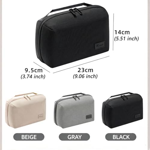 Electronics Accessories Cable Organiser Bag,Water-Resistant Tech Pouch,Double Layer Travel Essentials Gadget Case for Cables,Charger,Power Bank,Phone - Portable Storage Bag for Men Women,Grey - Image 8