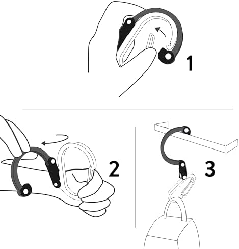 GEAR AID HEROCLIP Carabiner Gear Clip and Hook (Medium) for Camping, Backpack, Suitcases and Garage Organization - Image 3
