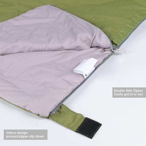 Ultralight Warm Weather Sleeping Bag - Portable,Waterproof, Compact Lightweight, Comfort with Compression Sack - Great for Outdoor Camping, Backpacking & Hiking, Fit for Kids Teens or Adults - Image 3