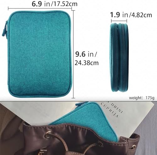 Teskyer Electronics Travel Organizer Bag - Waterproof Cable Organiser, Holiday Essentials Accessories for Men Women, 9.6 x 6.9 Inch, Dark Green - Image 6
