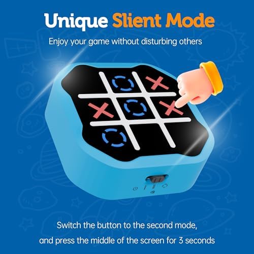 3-in-1 Electronic Tic Tac Toe Toy, Family Travel Game for Kids and Adults, Handheld Game Gift with Silent Mode - Image 3