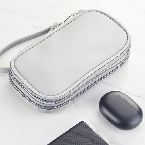 Multi Purpose Travel Storage Bag PU Bag Double Compartments For Technology Gadgets Small Items Waterproof Wire Case - Image 3