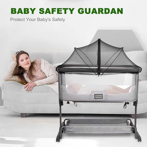Fine Mesh Mosquito Net with Silent Zipper for Baby Travel Cot, Black | Smooth Noiseless Zipper Enables Easy Access, Quick To Assemble, Tightly Woven Mesh Blocks Insects - Image 5
