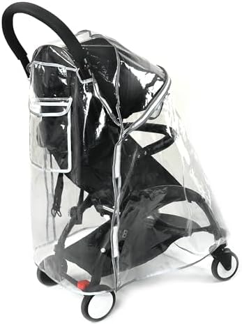 HighEnd Thicking EVA RainCover for Compact Foldable Stroller,Fit BBZYOYO Perfectly,Weather Shield with Waterproof Zipper Opening,Reflective Safety Edging & Full Coverage Design,Ideal for Urban Travel. - Image 2