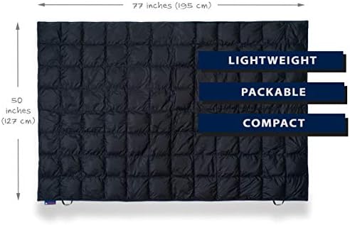 Get Out Gear Down Camping Blanket - Outdoor Lightweight Packable 650 Fill Power Down Blanket Compact Waterproof and Warm Backpacking Quilt for Camping Hiking Travel Hammock - Image 4