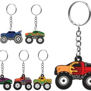UPKOCH 6Pcs off-Road Vehicle Keychains Cartoon Car Key Rings for Kids Boys Backpack Charms Party Favors Mini Toy Key Chain Accessories