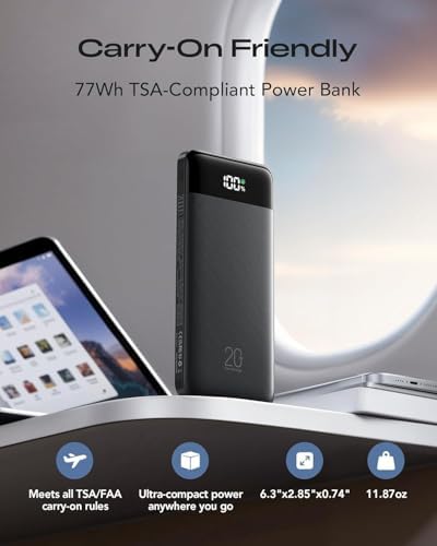 Orfeika 20000mAh Power Bank with 4 Built-in Cables, 20W Fast Charging Portable Charger, LED Display Battery Pack, Quick Charge for iPhone, Galaxy, iPad, Android & More - Image 7