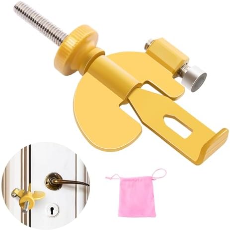 Portable Door Lock - Suitable for Travel Hotels, Homes,College Apartments with Increase Security, Adjustable, Easy to Install (Yellow)