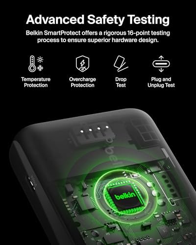Belkin USB C Portable Charger 20000mAh, 20K Power Bank with USB Type C Input Output Port and 2 USB A Ports with Included USB C to A Cable for iPhone, Galaxy, Pixel, iPad, AirPods and More – Rose Gold | 20K Portable Charger, Charge Up to 3 Devices (1 x USB-C, 2 x USB-A Ports), 15W, LED Indicator, Made with Recycled Plastic - Image 10