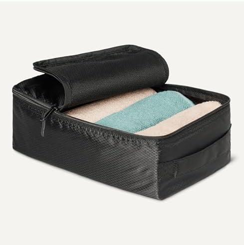 Amazon Essentials 8-Piece Packing Cubes Travel Accessories Set, Luggage Organiser with Double Zip, 100% Polyester, Multiple Dimensions, Black - Image 3