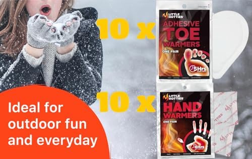 Hand and Toe Warmers Bundle - Little Hotties - 10 Pairs Hand Warmers and 10 Pairs of Toe Warmers, Suitable for Outdoor Activities - Image 2