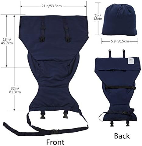 Vine Easy Seat Portable Travel High Chair | Adjustable, Safety, Washable | Toddler High Chair Seat Cover | Convenient Cloth Travel High Chair Fits in Your Handbag (Dark Blue) - Image 3