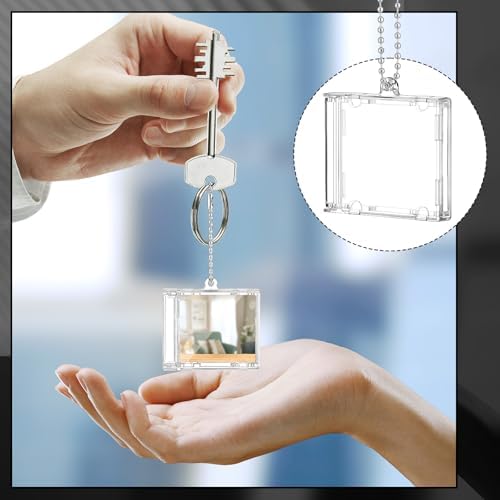 Misdary 10 Pcs Mini CD Jewel Cases Plastic CD Cases Clear DVD Case CD Album Keychain Music Blank Mini CD Case Pendant CD DVD Cover for DIY Keychain Backpack Hanging Decor Gifts - Image 7