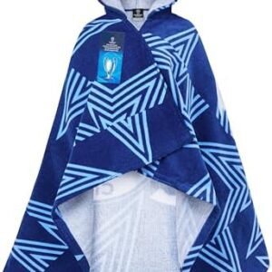Get Trend Manchester City FC Hooded Towels for Boys, Cotton Bath & Beach Towel Poncho, Soft & Absorbent Hooded Kids Shower Swimming Wrap & Changing Robe, Travel & Holiday Essentials (Navy Man City)