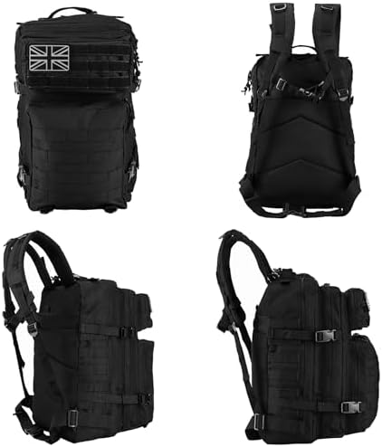 Oreunik Military Backpack 45L Waterproof Tactical Backpack Molle Backpacks Large Back pack for Travelling,Outdoor Trekking,Camping,Hiking,Fishing,Hunting,Gym(Black) - Image 7