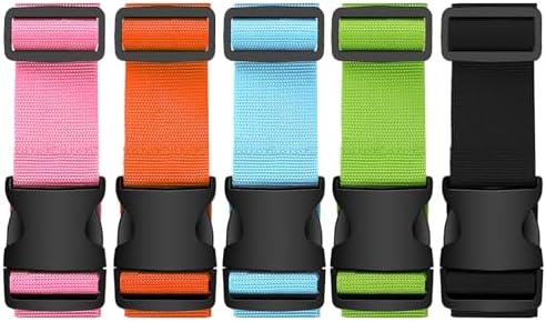 Luggage Straps, 2 Pcs Adjustable Suitcase Packing Belts Travel Accessories (Light Blue) - Image 6