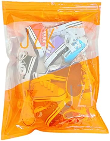 JZK 12x Mini sneakers keychains, canvas shoes keyrings for party favours, birthday party giveaways for boys girls, backpack key chains, graduation party favours, children party keepsakes - Image 8