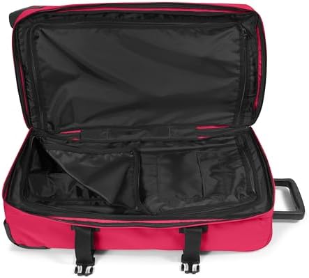 Eastpak Tranverz M Medium Suitcase 78L (67 x 35.5 x 30 cm), Durable Rolling Luggage, Lightweight Travel Bag with Double Compartments, Telescopic Handle & TSA Lock - SAFFRON RED - Image 3