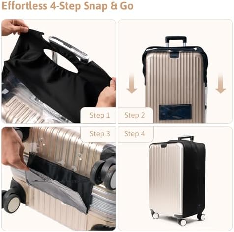 OrgaWise Clear TPU Luggage Cover, for Suitcase TSA Approved Transparent Suitcase Cover Protector Fit 18-32 Inch Luggage - Image 8