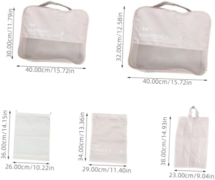 1 Set Travel Organizers Luggage Packing Cubes Versatile Suitcase Storage Bags for Clothes Shoes Accessories Durable Travel Essentials Set Beige - Image 2